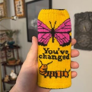 Yellow Butterfly Graphic “You’ve Changed” Koozie